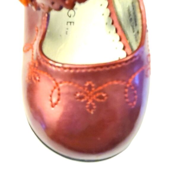 GEORGE Mary Janes Baby Ruby Embroidered Velvet Bow‎ sz 4 NWOT - Picture 5 of 9